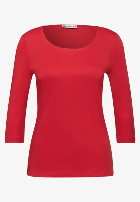 T-shirt basique à manches 3/4 racing red