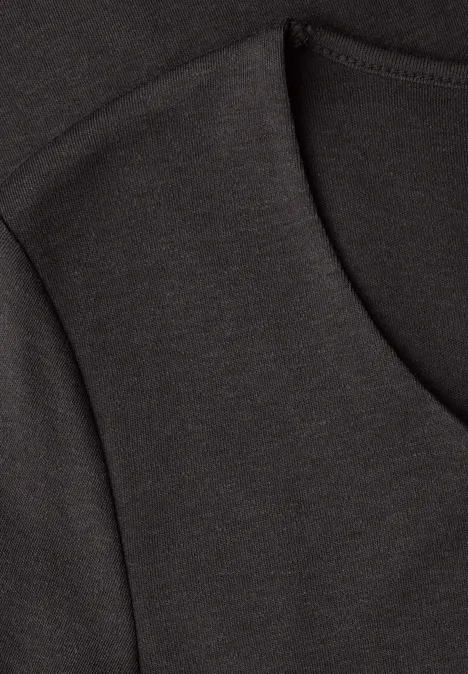 Basic Shirt met 3/4 mouwen darkest brown