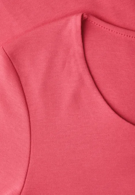 Basic T-Shirt mit 3/4 Arm striking coral
