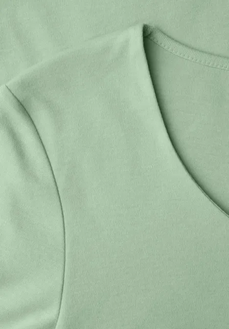 Basic Shirt met 3/4 mouwen pale mint green