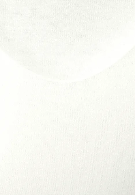 Basic Kurzarmshirt off white