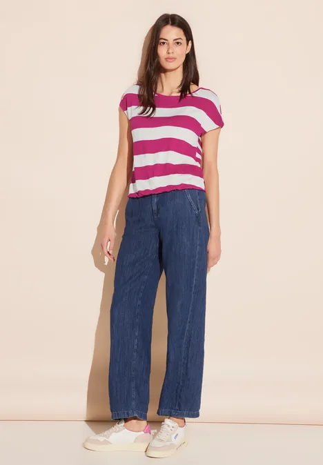 Gestreept T-shirt smell of rose