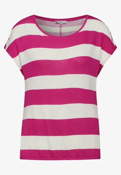 Gestreept T-shirt smell of rose