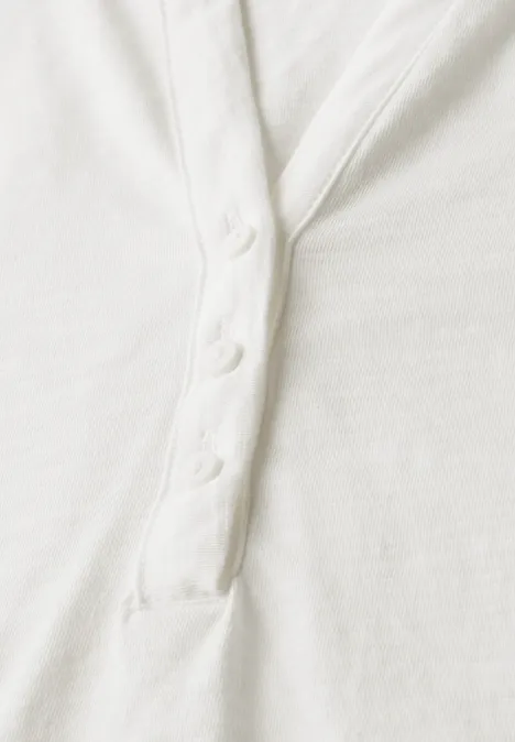 Jersey Shirt im Tunika-Look off white