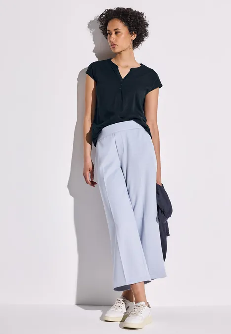 Jersey Shirt im Tunika-Look deep blue