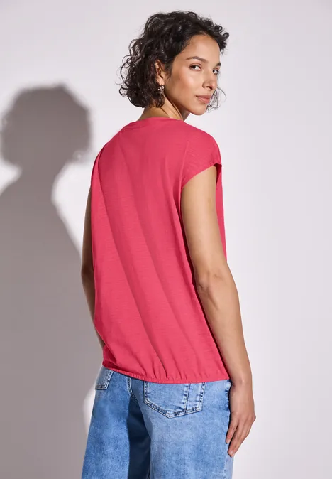 Jersey Shirt im Tunika-Look sugar coral