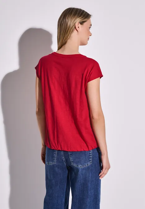 Jersey Shirt im Tunika-Look glory red