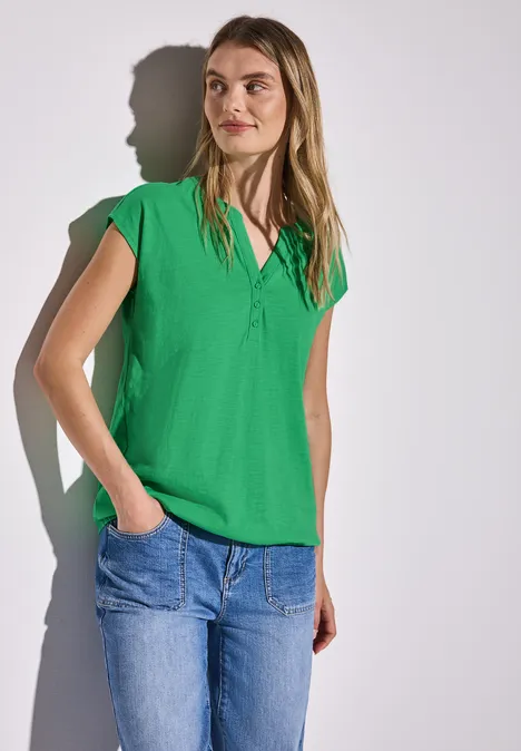 Jersey Shirt im Tunika-Look tendril green