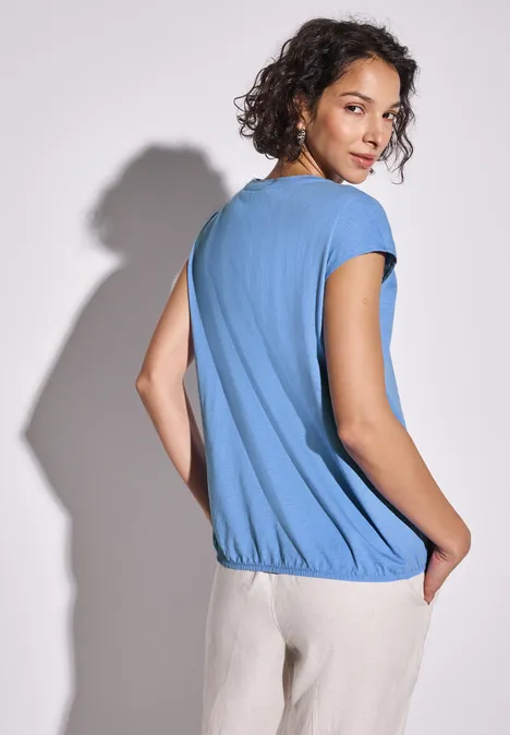 Jersey Shirt im Tunika-Look columbia blue