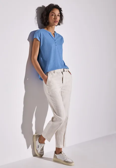 Jersey Shirt im Tunika-Look columbia blue