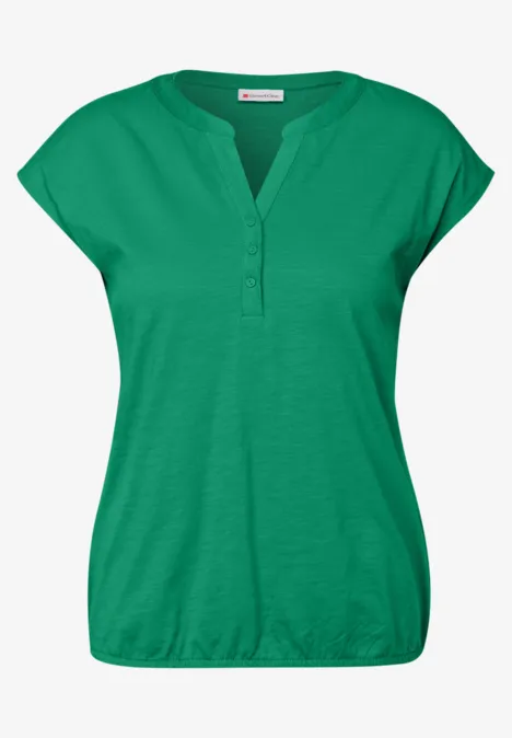 Jersey Shirt im Tunika-Look viridian green