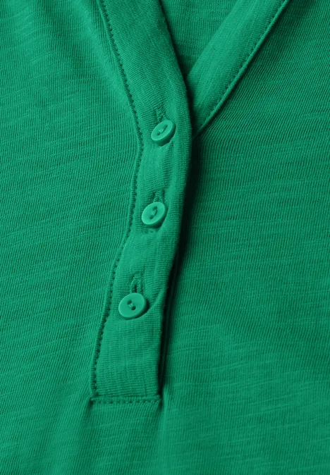 Jersey Shirt im Tunika-Look viridian green