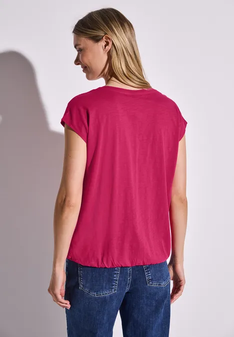 Jersey Shirt im Tunika-Look juicy berry