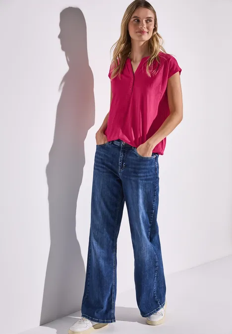 Jersey Shirt im Tunika-Look juicy berry