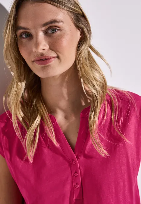 Jersey Shirt im Tunika-Look juicy berry