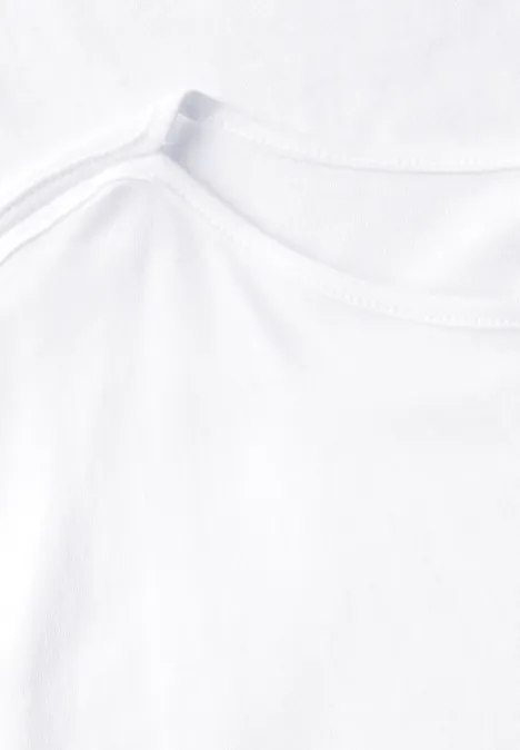 Shirt mit U-Boot-Ausschnitt White