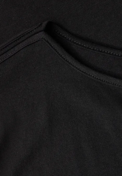 T-shirt avec encolure en U Black