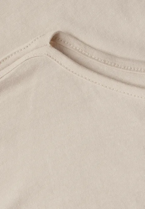 Shirt met boothals moonstone sand