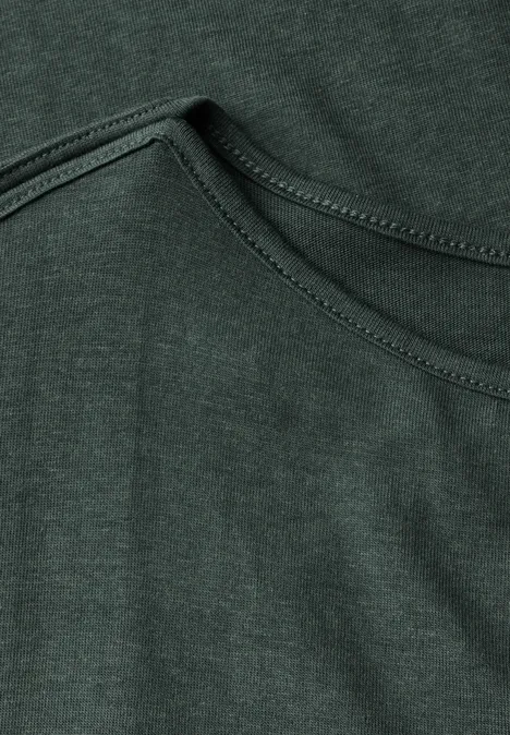 T-shirt avec encolure en U mid green