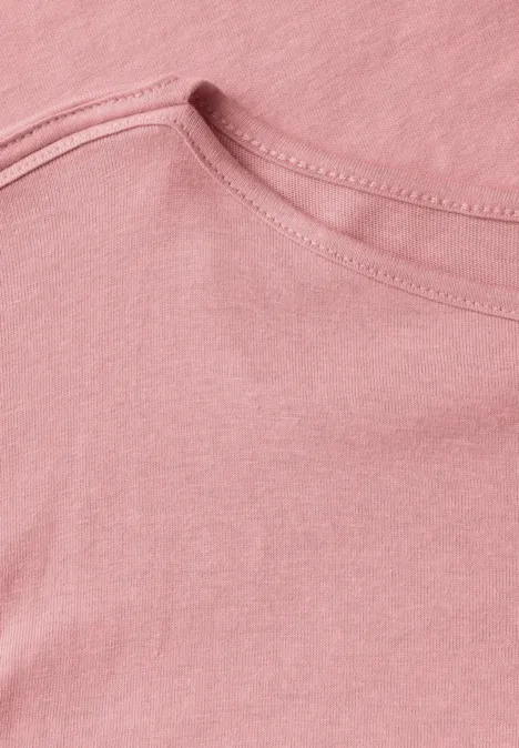 Shirt mit U-Boot-Ausschnitt blush peach