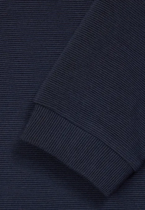T-shirt à manches longues fin deep blue