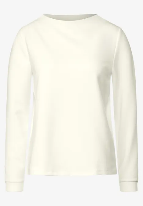 Feines Langarmshirt lucid white