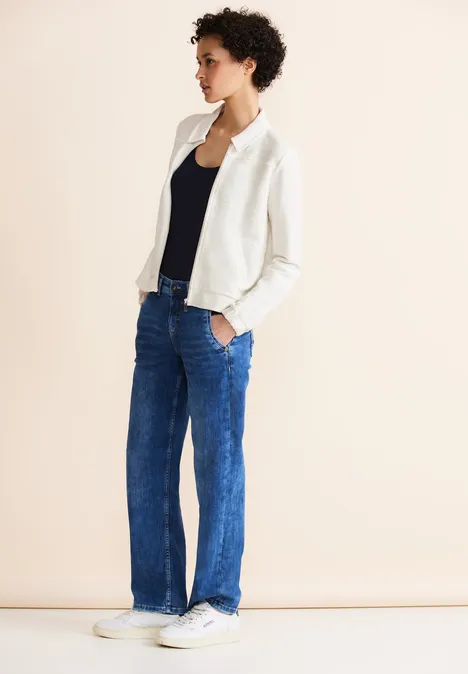 Shirtjas met structuur off white