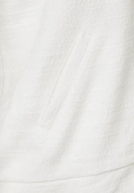 Shirtjas met structuur off white