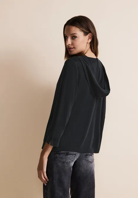 Seidenlook Shirt Black