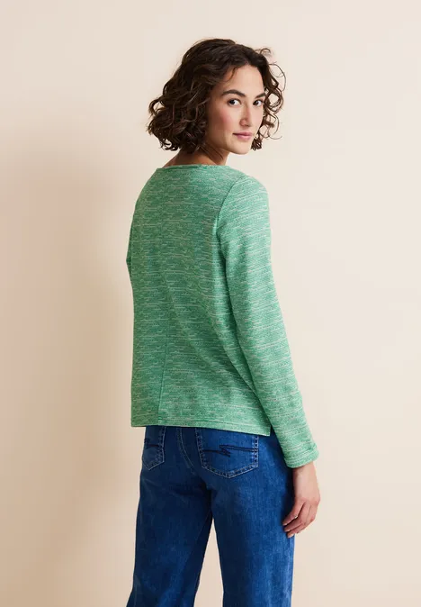 Struktur Langarmshirt fresh spring green