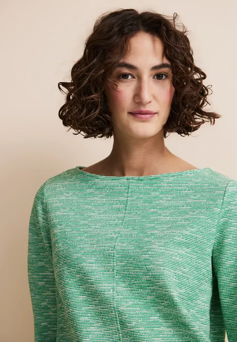Struktur Langarmshirt fresh spring green