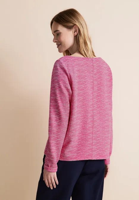 T-shirt à manches longues structuré cozy pink