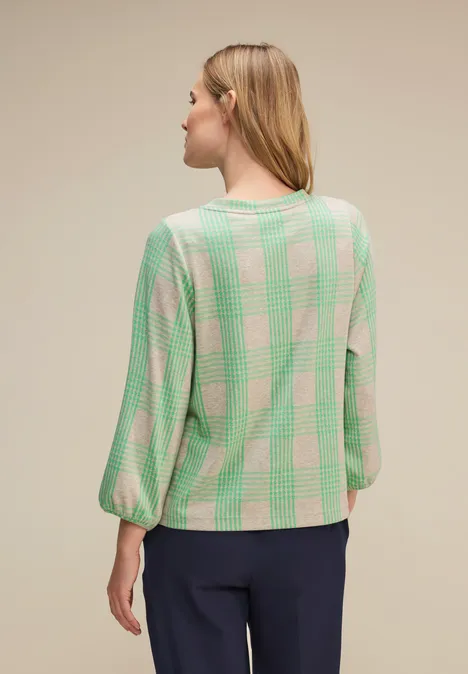 Kariertes Shirt spring sand melange