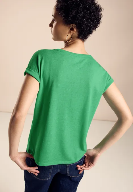 T-Shirt mit Wording soft grass green