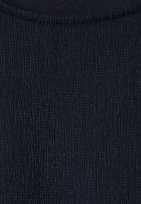 Shirt im Materialmix deep blue