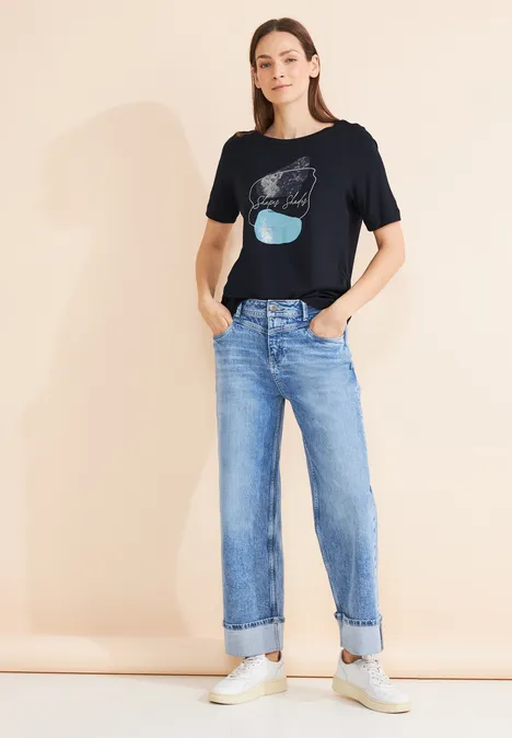 T-shirt à imprimé alu deep blue