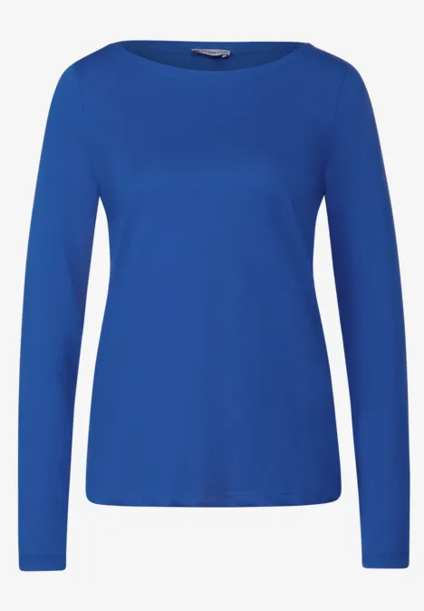 Basic Langarmshirt fresh intense gentle blue