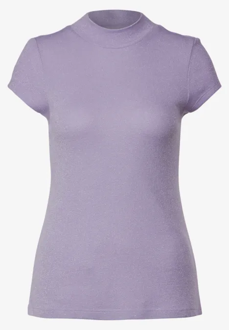 Shiny Stehkragen Shirt shiny lilac