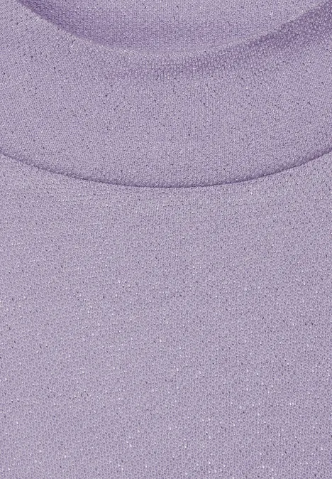 Shiny Stehkragen Shirt shiny lilac