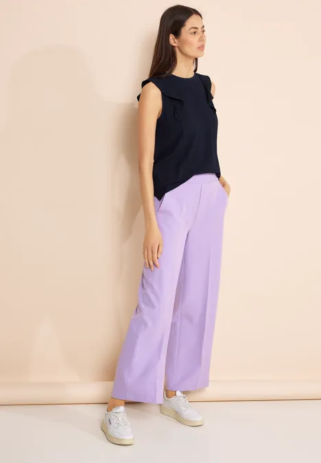 T-Shirt mit Volants deep blue