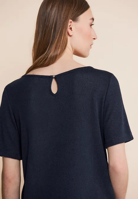 Shirt im Strick Look deep blue