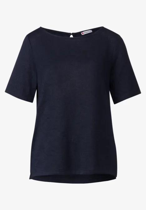 Shirt im Strick Look deep blue