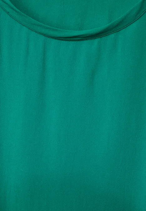 Materialmix T-Shirt intense aqua