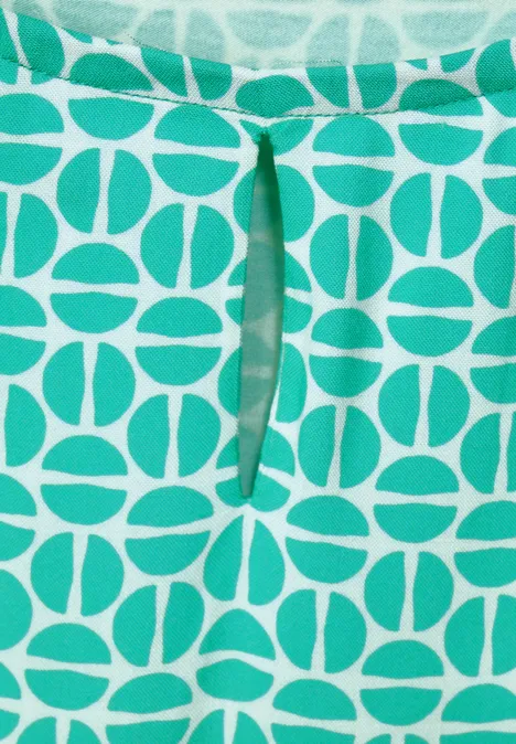 T-shirt dans un mélange de matières dull aqua