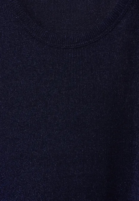 Glänzendes Top deep blue