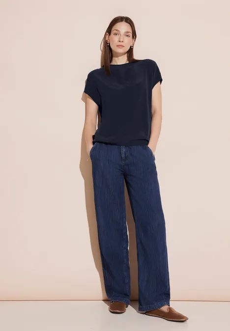 Cupro T-Shirt deep blue