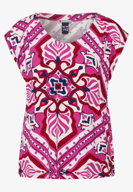 Débardeur en jersey avec imprimé magnolia pink