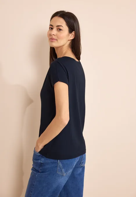 T-Shirt mit Wording deep blue