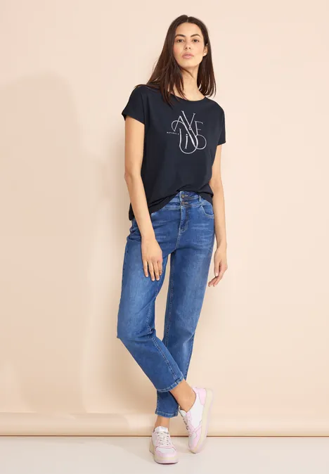 T-Shirt mit Wording deep blue