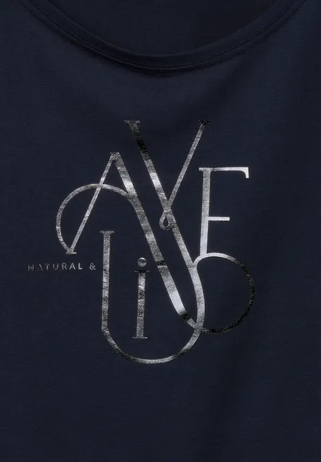 T-Shirt mit Wording deep blue